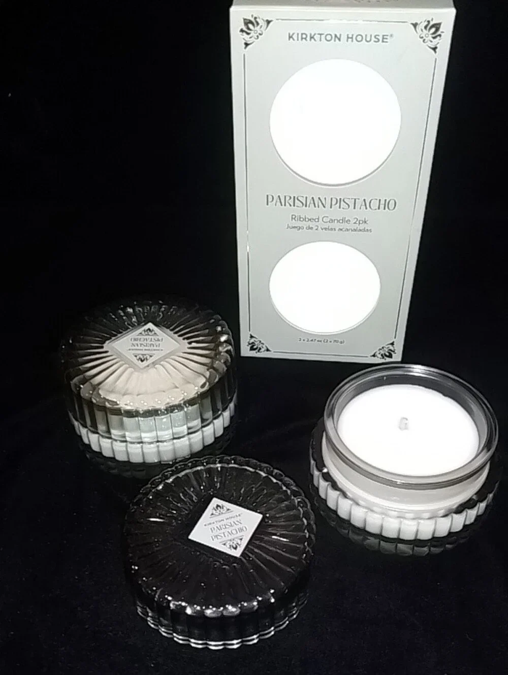 Kirkton House Parisian Pistachio Ribbed Candle 2-Pack